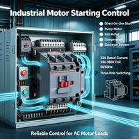 DELIXI CJX2H-3211 Contactor Magnético Trifásico de CA 32A 24V-380V Bobina 50/60Hz Interruptor Electromagnético Industrial para Control de Motor de CA