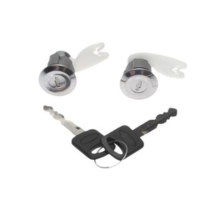 Ford F150 F250 F350 Door <b>Lock</b> Cylinder F2TZ1522050A F4TZ1522050B 2 <b>Keys</b> Bright Chrome Plated Iron Cylindrical <b>Lock</b> - Product Image 1