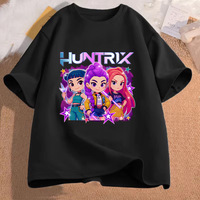 T-shirt à manches courtes col rond tendance sportive style anime, taille européenne adulte, en pur coton, pour le commerce transfrontalier