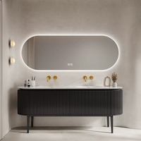 Meuble-lavabo autoportant pour salle de bain avec double vasque de 30 pouces, armoire de salle de bain et armoire à pharmacie