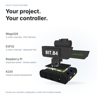 Kit de voiture robot à chenilles 4x4 programmable avec roues Mecanum, plateforme éducative STEAM ESP32 Raspberry Pi K230