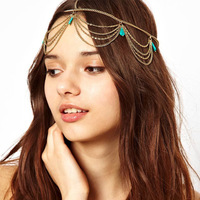 Chaîne de tête tendance et simple avec pampilles, accessoires de mariée pour le front, bijoux de cheveux en strass et cristal, bandeau indien