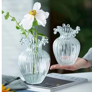 유럽 스타일 크리 에이 티브 스프레이 입 그물 유리 꽃병 장식 거실 간단한 유리 투명 꽃병