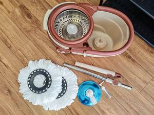 Làm Sạch Sàn Thép Bền Cực <span class=keywords><strong>2</strong></span> Lau Miếng Đệm 360 Độ Ma Thuật Xoay Sợi Nhỏ Quay Lau Xô Với <span class=keywords><strong>2</strong></span> Bánh Xe Lớn - Product Image 2