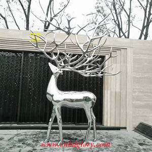 Mejor venta jardín al aire libre alambre de acero Metal arte escultura calle paisaje decoración diseño con Animal hueco ciervo estatua - Product Image 5