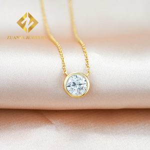 สร้อยคอจี้เพชรสวิส5A เงินสเตอร์ลิง925ชุบทองราคาถูกสำหรับผู้หญิงเครื่องประดับประจำวัน - Product Image 5