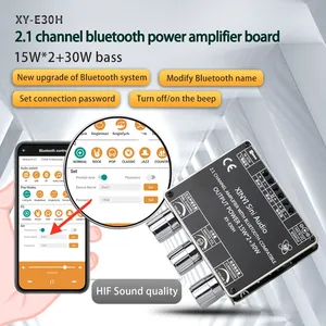 XY-E30H บอร์ดเพาเวอร์แอมป์ 2.1 แชนแนล, โมดูลแอมป์สเตอริโอควบคุมผ่านแอป พร้อมปรับเสียงแหลม เสียงเบส และซับวูฟเฟอร์ - Product Image 2