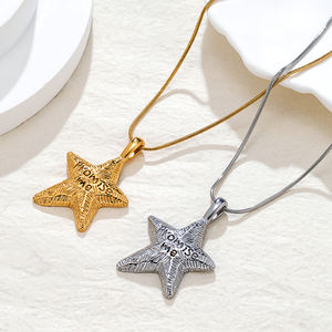 Collana con Ciondolo a Forma di Stella Marina Promise Me in Acciaio Inossidabile 18k, Gioiello di Moda per Vacanze Oceaniche 2026 - Product Image 6