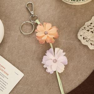 Summer Color Floral Keychains <b>Bag</b> <b>Charms</b> Stylish White Daisy Flowers Korean Cute Sunflower Daisy Lover Gifts - Product Image 2