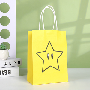 กระเป๋ากระดาษคราฟท์มือถือลายการ์ตูนน่ารักสุดสร้างสรรค์ลายเห็ดสุดสร้างสรรค์สำหรับตกแต่งงานปาร์ตี้กระเป๋าใส่ลูกกวาดในวันหยุด - Product Image 5