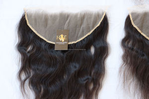 Wholesale High <b>Thin</b> HD Lace Frontal Closure Swiss Vendor Top Quality Indian Temple <b>Hair</b> Extension - Product Image 2