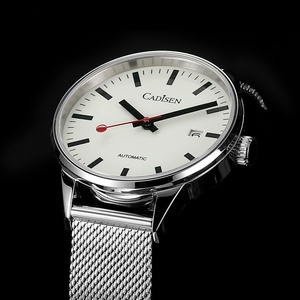 CADISEN <b>Automatic</b> Watch Men Luminous Stainless Steel Self-Wind Wristwatch NH35A Sapphire Waterproof Mesh Belt Mechanical Watch - Product Image 6