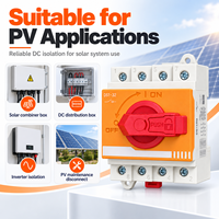 Interrupteur isolateur DC 32A 1200V pour système solaire photovoltaïque, interrupteur de déconnexion sur rail DIN pour système d'alimentation photovoltaïque