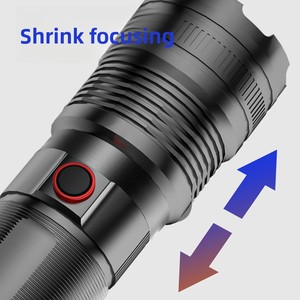 Siêu Sáng LED Đèn Pin Chiến Thuật Không Thấm Nước USB Có Thể Sạc Lại Cắm Trại Đi Bộ Đường Dài <span class=keywords><strong>Torch</strong></span> Với Cao Lumens ABS Cơ Thể Đèn Ip65 Đánh giá - Product Image 3