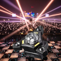 Projecteur de scène LED à tête mobile RGBW 80W à 3 bras, contrôlé DMX512, indice de protection IP33, CRI90, effet Magic Beam Ball Strobe Laser 4-en-1 pour KTV