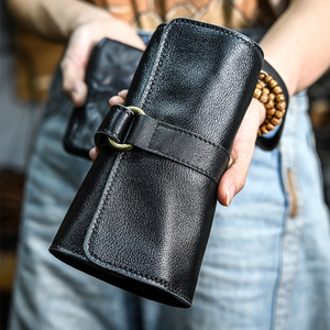 กระเป๋าคลัทช์หนังวัวแท้ Zenos Top-Grain ปิดด้วยซิป น้ำหนักเบา กันกระแทก สไตล์วินเทจอเนกประสงค์ ใส่ปากกาได้ - Product Image 3