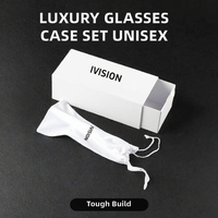 Ivision Ivision-case530 E88 – Étui à lunettes de soleil pour hommes et femmes, ensemble de boîtes à lunettes, tendance, portable, motif uni, en nylon, semi-rigide