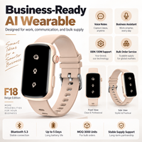 Bracelet Assistant Vocal IA BT 5.3 avec Écran Invisible Étanche IP67, Chargement Magnétique et Téléchargement Cloud Automatique