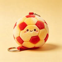Gantungan Kunci Boneka Bola Sepak Bola, Mainan Lembut, Boneka Lucu, Boneka Plushie, Gantungan Kunci Plushie Olahraga Custom Personal