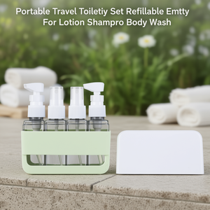 Portable <b>Travel</b> Toiletry Set Refillable Empty Cosmetic <b>Bottles</b> For Lotion <b>Shampoo</b> Body Wash - Product Image 3