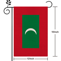 Drapeau de jardin Maldives à prix réduit, 12x18 pouces, pour décoration extérieure