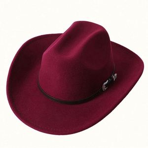 Sombrero de Vaquero Occidental con Plumas, Estilo de Dibujos Animados para Hombre, Goma Ecológica, Venta al por Mayor, Novedad 2022, Texas, para Adultos, Viajes, Aire Libre, Casual - Product Image 5