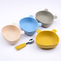 Articles très demandés : Ensemble de vaisselle pour bébé en silicone de qualité alimentaire, assiettes et bols antidérapants pour enfants