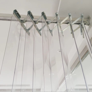 Rail de suspension en acier inoxydable S/S304 pour porte industrielle, rideau à bande souple en PVC, feuille de plastique transparente fine, utilisation pour store - Product Image 1