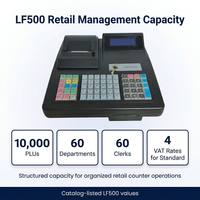 Caja Registradora Electrónica Longfly con Pantalla LCD Dual, Impresora de Recibos, Terminal POS para Supermercados y Cafeterías con Software