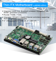 Placa base industrial económica de 160x110 mm compatible con Intel Core i5 con 6 puertos COM I3-4005U I5-4200U I5-5200U I7-5500U
