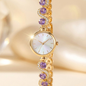 26 Nouvelles montres pour femmes serties de diamants, montres à quartz haut de gamme avec pierres précieuses, <span class=keywords><strong>bracelet</strong></span> de luxe léger et élégant pour femmes - Product Image 2
