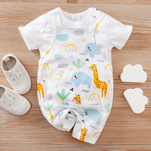 Vêtements décontractés d'été à manches courtes pour nouveau-nés, vente en gros - Product Image 5