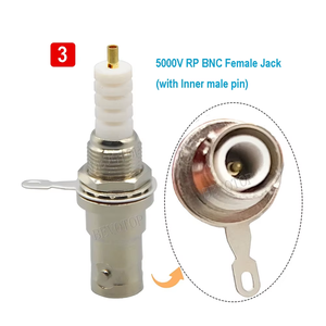 BNC RP-BNC Nam/nữ chất lượng cao <span class=keywords><strong>RF</strong></span> Kết nối đồng trục cho RG58 lmr195 rg223 cáp điện áp cao 3000V/5000V <span class=keywords><strong>shv</strong></span> - Product Image 4