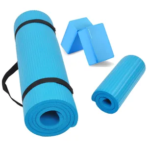 Campione gratuito personalizzato stampato NBR Non Slip eco-friendly resistente Yoga stuoie pieghevole Yoga Set tappetino