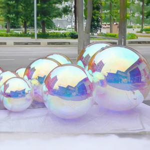 40cm PVC Inflatable Metallic <b>Mirror</b> <b>Ball</b> Decorative Balloons Shiny Customized Inflatable <b>Mirror</b> <b>Ball</b> Decoration 40cm PVC Inflata - Product Image 1