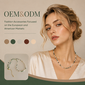 สร้อยคอหินธรรมชาติประดับมุกเทียมชุบทองคำแท้ ขายส่งแบบ OEM ODM สไตล์โบฮีเมียนสำหรับผู้หญิง - Product Image 1