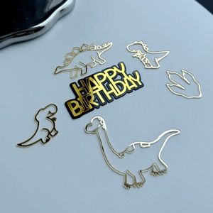 Decoración de Pastel Acrílico con Diseño de Dinosaurio Feliz Cumpleaños, con Miel y Dulzura, para Fiestas Infantiles - Product Image 4