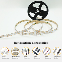 Bande LED à lentille diffuse de type S, rouleau de 5m ou 10m, personnalisable 3000K 4000K 6500K, installation sans découpe pour coins de profilés