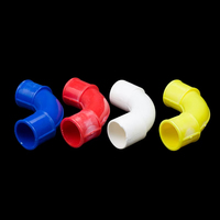 Coudes en PVC à 90 degrés 16 20 Raccords pour conduites électriques Grand rayon Courbe lunaire Rouge Bleu Jaune Blanc Collection de connecteurs en plastique