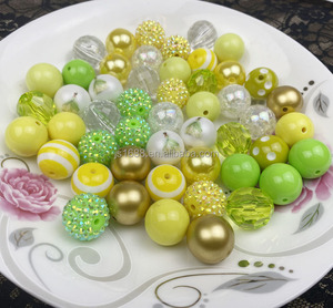 Cuentas acrílicas <span class=keywords><strong>de</strong></span> estilo mixto con estampado <span class=keywords><strong>de</strong></span> <span class=keywords><strong>princesa</strong></span> verde amarilla para hacer joyas, cuentas redondas <span class=keywords><strong>de</strong></span> <span class=keywords><strong>chicle</strong></span> <span class=keywords><strong>de</strong></span> 20mm para bolígrafos, venta al por mayor - Product Image 6