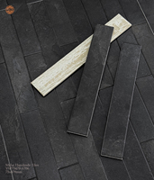 Carreaux de porcelaine décoratifs longs de type métro, aspect pierre, faits à la main, 75x479mm, pour murs commerciaux et résidentiels
