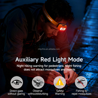 Lampe frontale avec indice d'étanchéité IP55, batterie polymère intégrée rechargeable, non amovible, grande capacité et longue durée de vie de la batterie
