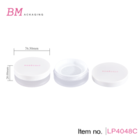 Boîte à poudre libre ronde transparente en plastique avec tamis, emballage cosmétique pour maquillage, directement de l'usine