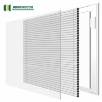 Lukliving Fenêtre et Porte Intégrées Modernes en Aluminium à Double Vitrage Insonorisé avec Contrôle Magnétique et Stores Intégrés en Verre
