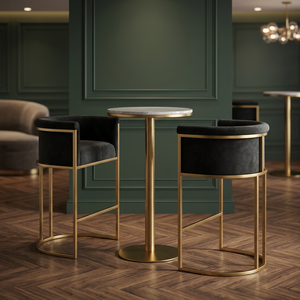 Modern Design Metal Top Nesting Decorative Coffee <b>Table</b> with Comfortable Chair for Bedroom or Living Room Home Furniture - Product Image 1