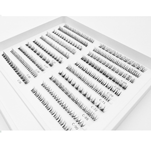 Kit de Pestañas Segmentadas Pre-Encoladas para Aplicación DIY, Tecnología de Presión Autoadhesiva, Accesorio de Maquillaje de Marca Privada - Product Image 1