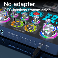 Équipement de Studio de podcast professionnel mélangeur Audio Usb carte son en direct externe avec changeur de voix d'effets de mélangeur DJ pour téléphone Pc