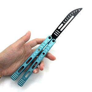 Original Design Variant <strong>Butterfly</strong> <strong>Trainer</strong> <strong>Knife</strong> 7075 Aluminum Folding Handle Aviation Balisong Tools Practice <strong>Knife</strong> - Product Image 4