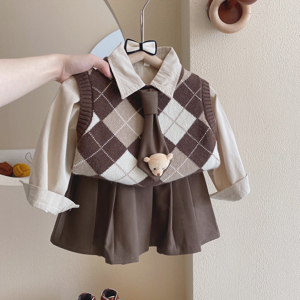 3550 - Preppy Style Three-Piece Set