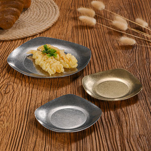 Plat carré rétro en acier inoxydable 304 pour condiments, idéal pour restaurants, barbecues, kimchi, snacks et plats froids - Product Image 2